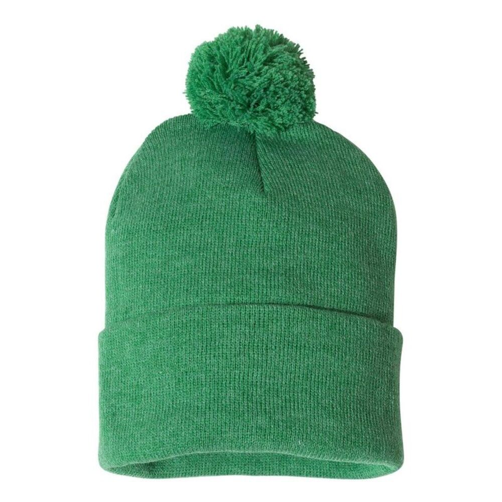 Sportsman Pom-Pom 12 Knit Beanie / Heather Kelly